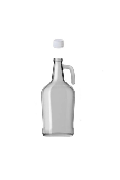 3 Litre Saplı Zeytinyağı Şişesi Galon Cam Sirke Turşu Şalgam Şişesi